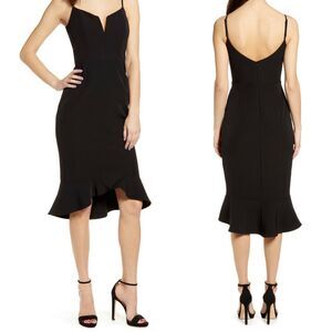 Bardot dress Kristen Flounce sleeveless black 8 M